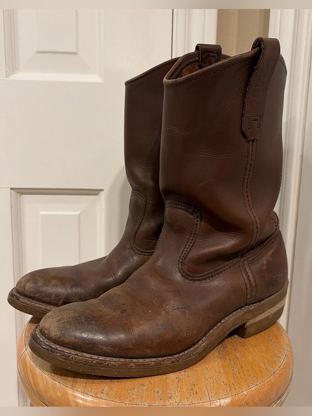 Vintage Red Wing 1155 Pecos Brown Leather Western Work Boots